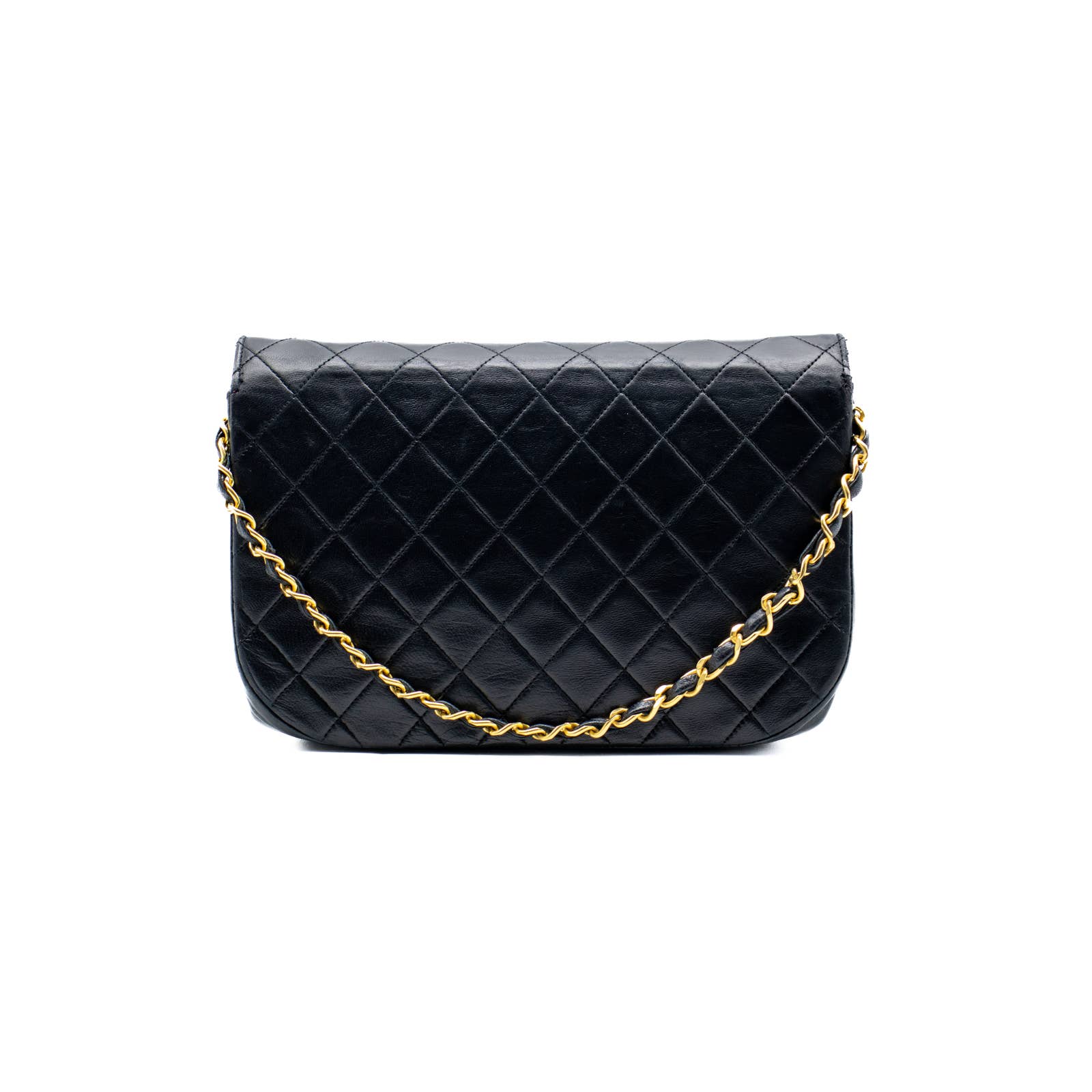 Chanel Quilted Leather Halfmoon Handbag